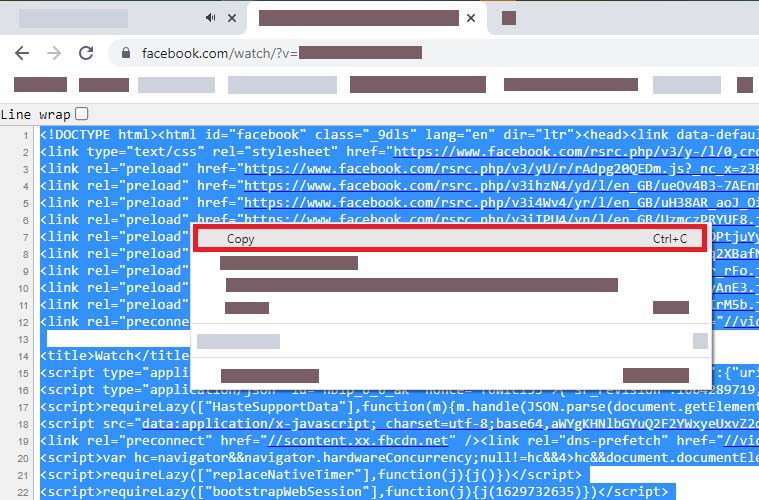 Copy the entire source code